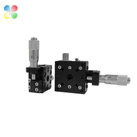 Plateforme de positionnement manuelle XY C&K Minitype 25*25mm avec guides à rouleaux croisés et micromètre pour applications optiques