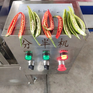 Double <b>Row</b> Eggplant Cutting <b>Machine</b> in Half V Shaped Cherry Tomato Kumquat Halving Equipment - Product Image 1