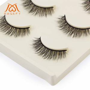 <span class=keywords><strong>Magefy</strong></span> – Faux cils en bande 3D personnalisés avec logo, naturellement fins et courbés, lot de 3 paires, vente en gros - Product Image 5