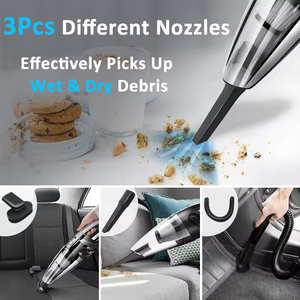 Podofo High Power Mini Portable Wireless USB Handheld 120W Wet and Dry Car Vacuum Cleaner USB Charger <b>Dust</b> Collector <b>Buster</b> - Product Image 5