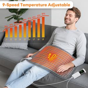 Coussin chauffant électrique à 9 niveaux de température pour usage domestique, soulagement des douleurs dorsales, crampes menstruelles, massage abdominal - Product Image 2