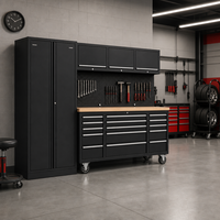 Armoire à outils en acier pour atelier et garage PJD GTC-01 avec tiroirs, plan de travail modulaire combiné, design moderne, garantie de 3 ans