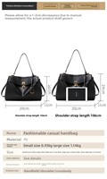 Bolso Tote de PU para Mujer, Estilo Rodeo, Gran Capacidad, de Hombro, de Alta Gama, para Otoño/Primavera, en Poliéster