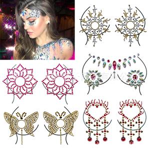 Diamante capezzolo pasticcini gioielli personalizzati Lingerie Sexy di cristallo capezzolo adesivo adesivo per il corpo e Sexy signora - Product Image 5