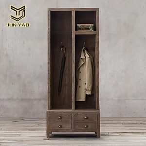 American Rh Original Retro <span class=keywords><strong>Armoire</strong></span> en bois massif de chêne Simple Design moderne Entièrement meublé Maison Salon Pliable - Product Image 1