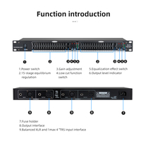 Égaliseur graphique numérique actif EQ-215 à double bande 15, processeur audio de scène avec fonction de coupure de basses