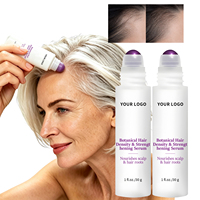 Serum Roll-on Copper Tripeptides-1 Kafein untuk Pertumbuhan, Kepadatan, dan Kekuatan Folikel Rambut, Menguatkan Kulit Kepala, Esens Perawatan Rambut