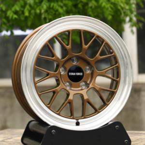 Jantes de voiture TITAN 5x108 5x100 5x112 5x114.3 18 19 20 pouces, jantes forgées sur mesure bronze à profil profond pour BMW M140i Civic Type R FL5 - Product Image 1