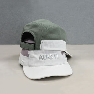 Gorra de Camping Personalizada de 5 Paneles, Secado Rápido, Transpirable, para Senderismo y Running, con Logotipo de Silicona 3D, Ligera, de Poliéster - Product Image 6