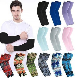 Manguitos de seda helada para verano, deportivos, transpirables, con protección solar UV y estampado digital, para ciclismo y pesca. - Product Image 2