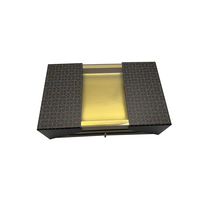 Boîte en carton à double porte magnétique personnalisée, avec gaufrage en feuille d'or, emballage cadeau rigide pour chocolats, cadeaux de mariage