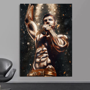 Arte en Lienzo de Pareja de Hombres Gay, Abrazo y Beso, Impresión en Acuarela, Póster de Pintura Moderna, Decoración de Pared para Dormitorio, Sala de Estar - Product Image 5