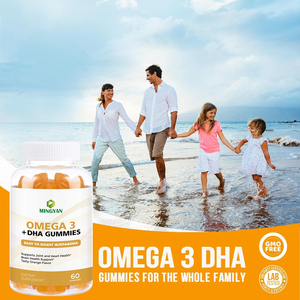 Complément alimentaire quotidien de gommes Omega 3 + DHA pour la flexibilité des articulations, la santé cardiaque et le soutien cognitif cérébral (OEM/ODM) - Product Image 2