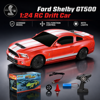 Coche de Carreras a Control Remoto Ford Shelby GT500 1/24, Vehículo de Alta Velocidad para Niños, Juguete de Carreras a Control Remoto