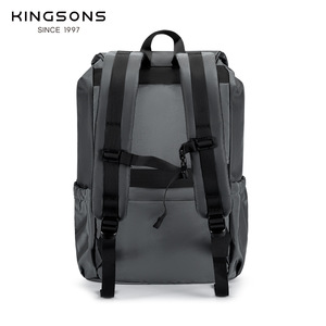Kingsons Men's <b>Backpack</b> 20-35L <b>Waterproof</b> Expandable Everyday Travel Outdoor Hiking Bag Solid Color <b>Black</b> Gray White - Product Image 2