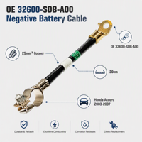 Câble de batterie négatif 32600-SDB-A00 pour Honda Accord 2003 2004 2005 2006 2007, câble de terre 25mm² 20cm, assemblage