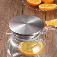 Carafe à thé, jus, café, eau en plastique PC incassable de grande capacité avec couvercle, logo personnalisé