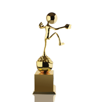 Trophée de football personnalisé en métal de haute qualité, trophée de basket-ball