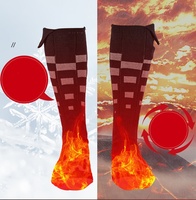 Chaussettes chauffantes d'hiver en gros, chaussettes chauffantes de ski, batterie rechargeable USB, chaussettes chauffantes électriques