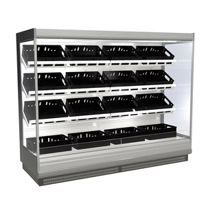 Supermarket Vertical <strong>Display</strong> Cases Open Air Cooler Refrigeration Multi Deck <strong>Food</strong> <strong>Display</strong> Fridge - Product Image 2