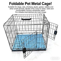 Jaula Plegable, Resistente y Moderna para Mascotas, Ecológica, Modelo 2702, para Todas las Estaciones, Cómoda y Fácil de Limpiar |   Perros, Gatos, Conejos, Pollos
