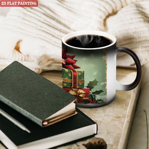 Taza Mágica de Cerámica Negra Esmerilada de 11 oz con Diseño Revelable por Calor para Fiestas - Product Image 3