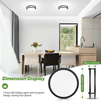 Panneaux lumineux de luxe pour décoration de plafond, 5 CCT, à intensité variable, double anneau, LED, étanches, pour maison américaine
