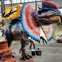 Modèle de Dilophosaure Artisanal pour Musée Scientifique, Dinosauria Animatronique Fabriqué pour Divertir les Enfants