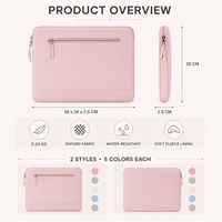 Housse d'ordinateur portable OEM personnalisée légère avec doublure en polaire Oxford résistante à l'eau pour le bureau, les trajets quotidiens et les voyages
