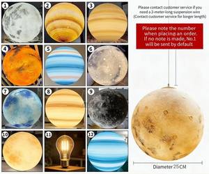 Lampada a Sospensione Artistica 3D a Forma di Cratero Lunare, Lampadario Artistico per Caffetterie e Centri Commerciali - Product Image 5