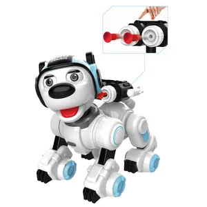 Atacado popular eletrônico inteligente bonito cachorrinho brinquedos educacional infravermelho ray rc robô inteligente dos desenhos animados cão para crianças