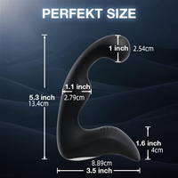Masseur de prostate masculin avec stimulation des testicules, bouchon anal vibrant à 9 vitesses Vibrateur point G à deux moteurs et stimulateur anal