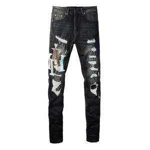 Vente à chaud Designer Vente en gros Style Amirys Jeans Tendance Design Printemps Été Haute Qualité Streetwear Jeans Déchiré - Product Image 1
