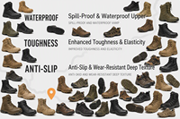 Bottes tactiques pour hommes, montantes, pour la randonnée en montagne, avec empeigne en mesh, semelle intermédiaire en EVA, semelle épaisse antidérapante, semelle intérieure tout-terrain