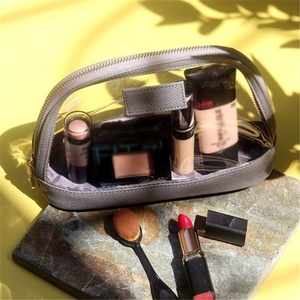 Sac cosmétique transparent à la mode avec fermeture à glissière Sympathybag Mini sac de vanité personnalisé pour les femmes sac de maquillage en cuir personnalisé - Product Image 3