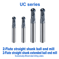 Vente chaude série UC 2 cannelures boule nez fraise en bout personnalisé haute efficacité carbure fraise en bout pour outils de fraisage CNC Support OEM