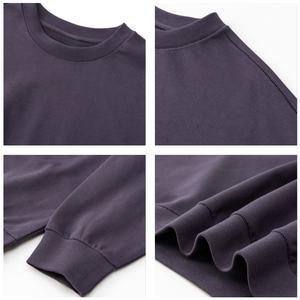 TKAN548D Survêtements pour femmes en molleton épais 100% coton, couleur unie, grande taille, coupe ample, épaules tombantes, logo personnalisé du fabricant - Product Image 3