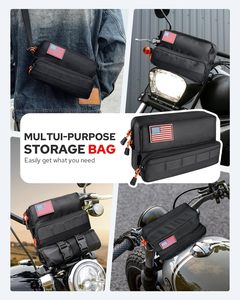 Sac à outils universel en Polyester imperméable et amélioré pour les motos Dirtbike Sportsters Pochette avant à la mode Rangement pour <span class=keywords><strong>guidon</strong></span> - Product Image 5