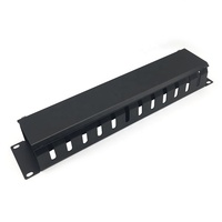 Composants de gestion des câbles horizontaux en métal 2U de 19 pouces, 12 ports, pour télécommunications