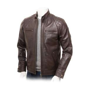 Vestes en cuir pour hommes personnalisées de haute qualité prix de gros - Product Image 1