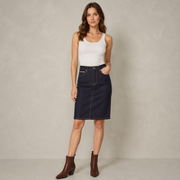 Jupe mini en jean décontractée taille haute anti-plis coupe trapèze de haute qualité pour femme