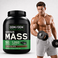 Proteína para Aumentar Masa Muscular OEM ODM, 5 LB, Sabor Chocolate, Marca Privada, Fórmula Personalizada, Alto Contenido Calórico, Fabricante Mayorista