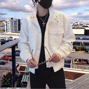 Chaqueta de Invierno Acolchada para Hombre, Elegante y Moderna, de Manga Larga, en Poliéster/Algodón, Color Blanco, Gran Venta - Product Image 3