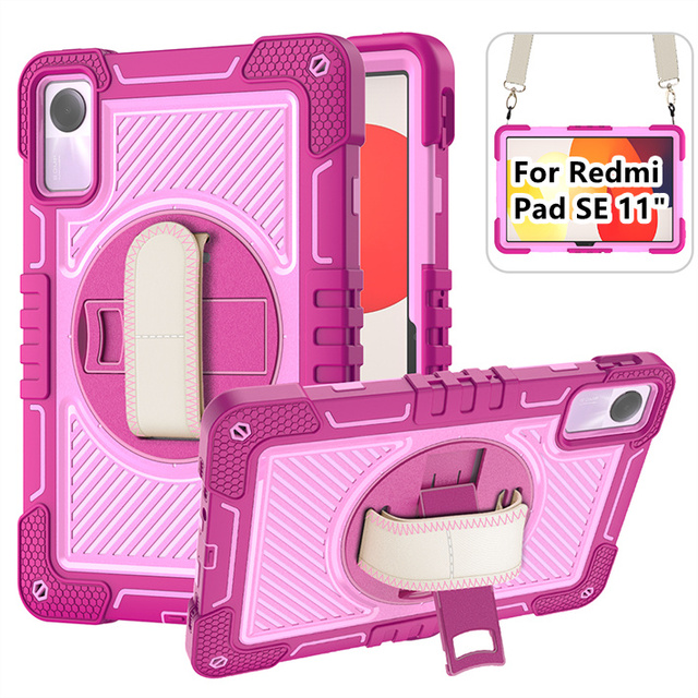 Heavy Duty Tablet Cover for Redmi Pad 2 Pad SE 11" for Xiaomi Pad 8 Pro 7 Pro Shockproof Rugged Tablet Cases with Shoulder Strap