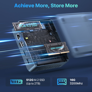 พีซีขนาดเล็กพกพา Ultra Low Power Twin Lake N97 DDR4 16GB 1TB SSD พร้อม Wifi 5.0 BT4.2 สำหรับ Windows 11 - Product Image 5