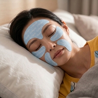 Patchs Hydrogel Lissant Anti-rides et Anti-cernes, Masque de Nuit Anti-dérapant avec Peptides de Collagène pour Toutes les Rides Fines du Visage