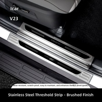 Marchepieds latéraux en acier inoxydable brossé électroplaqué, kit d'extension de bienvenue personnalisé pour Chery ICAR V23