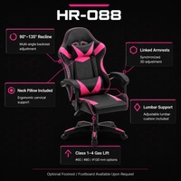 Chaise de jeu en cuir pour les hôtels d'e-sport et les salles à thème |   Solution d'éclairage intérieur complète et personnalisable avec couleurs sur mesure pour sièges inclinables
