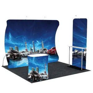 Advertising Trade Show Exhibition Booth Expo Booth Portable Tension Fabric Easy Set up exhibition booth folding 8x8