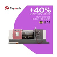 Tour CNC à lit incliné multifonction BR650D avec tourelle porte-outils automatique à 12 postes pour l'usinage de composants complexes